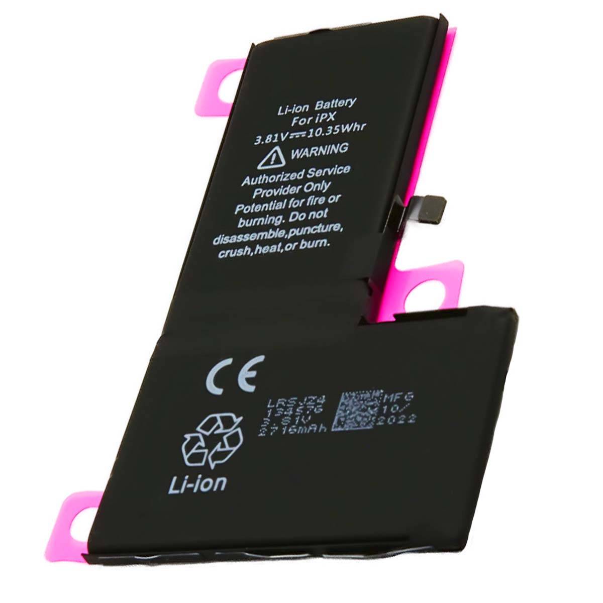 Batterie de Remplacement pour iPhone X Li-Polymer 3,81V 2716mAh 10,3Wh-0