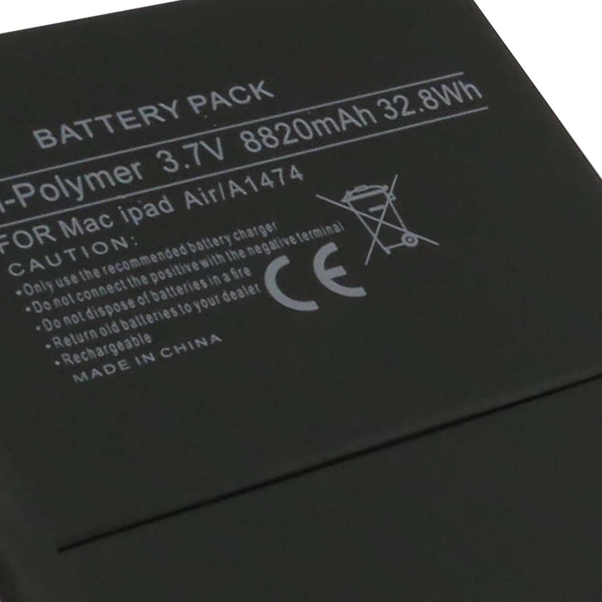 Batterie Li-Polymer 3.7V pour iPad Air Compatible A1484 8820mAh-3
