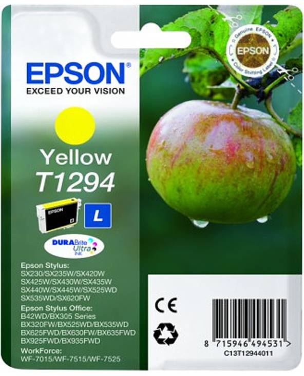 Epson Apple Cartouche "Pomme" - Encre DURABrite Ultra J, Jaune, Encre à pigments, 1 pièce(s)-1