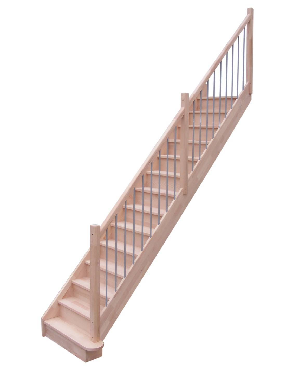 Escalier Droit Pertuis Hêtre- Droite H Sol Sol 280 Cm-0