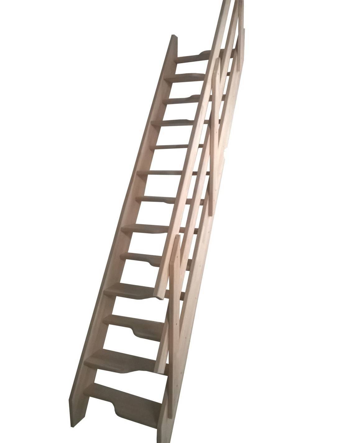 Escalier Gain De Place Nugere- Hêtre LC H Sol Sol 280 Cm-0