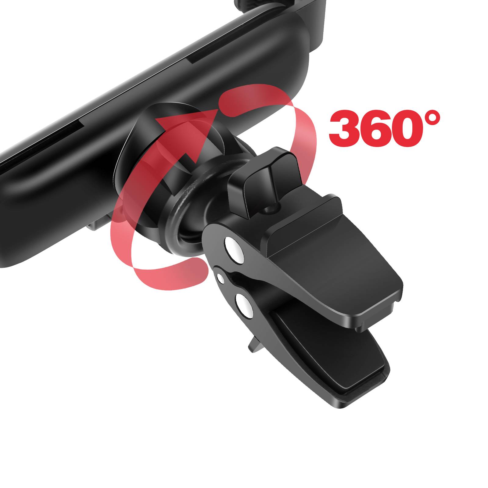 Support Voiture Smartphone pour Grille d'Aération Gravity Lock Rotatif 360°-2
