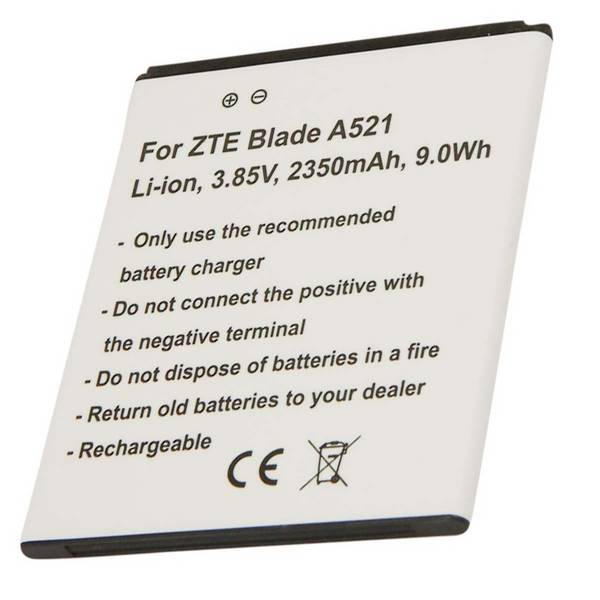 Batterie pour Smartphone ZTE Blade A521 / A520 / A520C Li-ion 3.85V 2350mAh 9Wh
