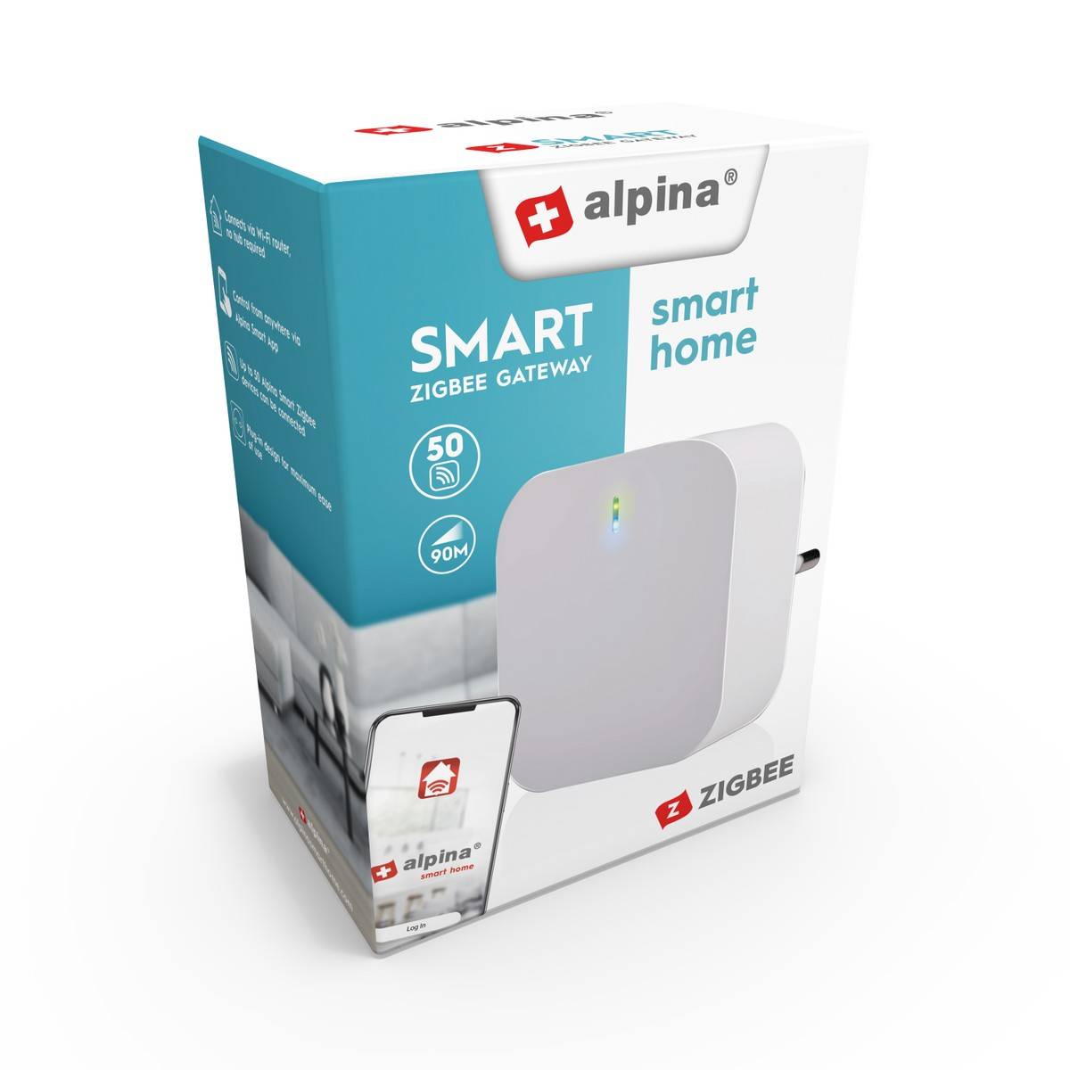 Passerelle Hub Zigbee Domotique Wi-Fi pour Appareils Connectés Portée 90m-2