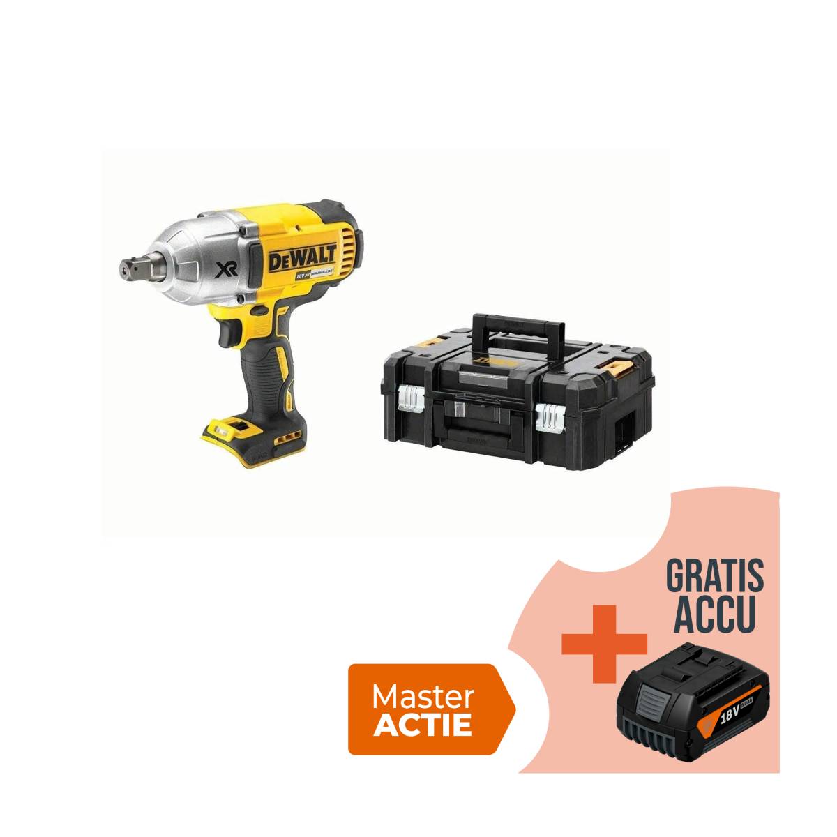 Image du symbole pour DEWALT DCF899NT DCF899NT-XJ Clé à chocs sans fil 135/400/950 Nm 18 V Nombre d’accus fournis 0 Li-Ion