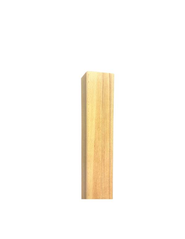Poteau Droit Balustrade 120 Cm Bois Massif - 4 Essences Hêtre L 1207 Cm