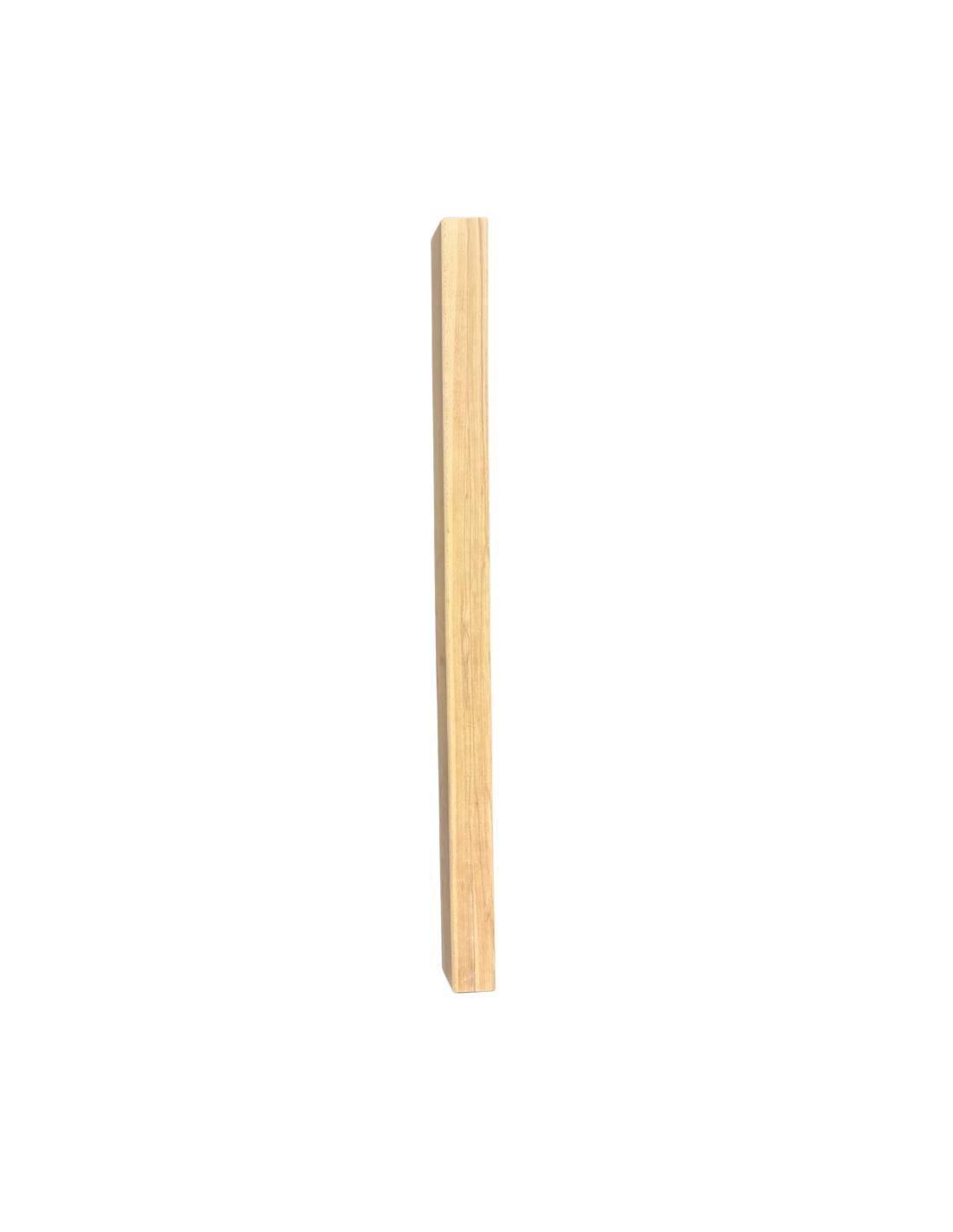 Poteau Droit Balustrade 120 Cm Bois Massif - 4 Essences Hêtre L 1207 Cm-1