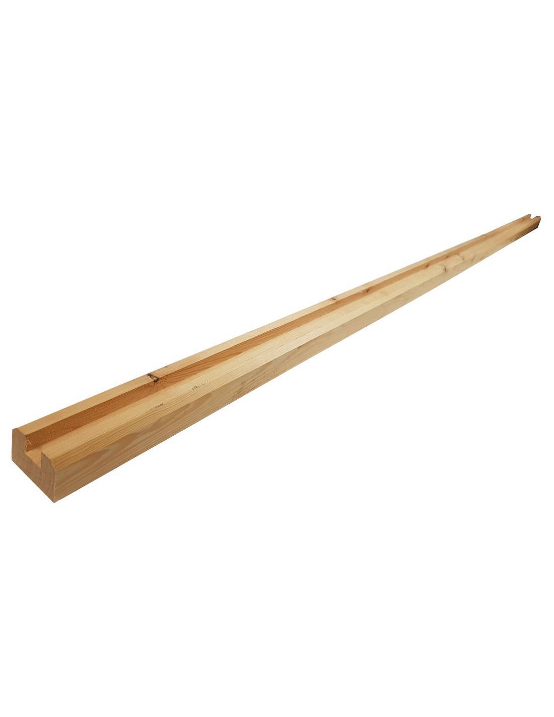 Lisse Basse En Bois Massif Pour Balustrade Douglas L 200 Cm-0