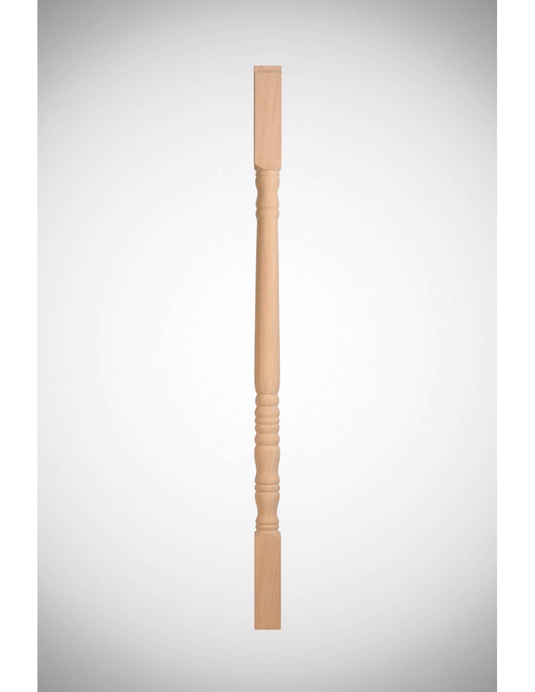 Balustre Tournée En Bois Massif Pour Balustrade Hêtre L 95 Cm-0