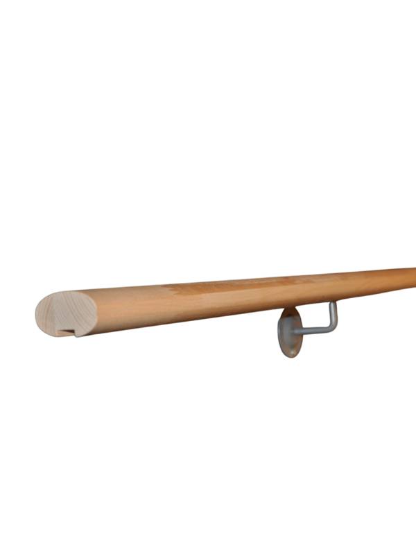 Main Courante Hêtre Ovale 70x40 Mm L 150 Cm