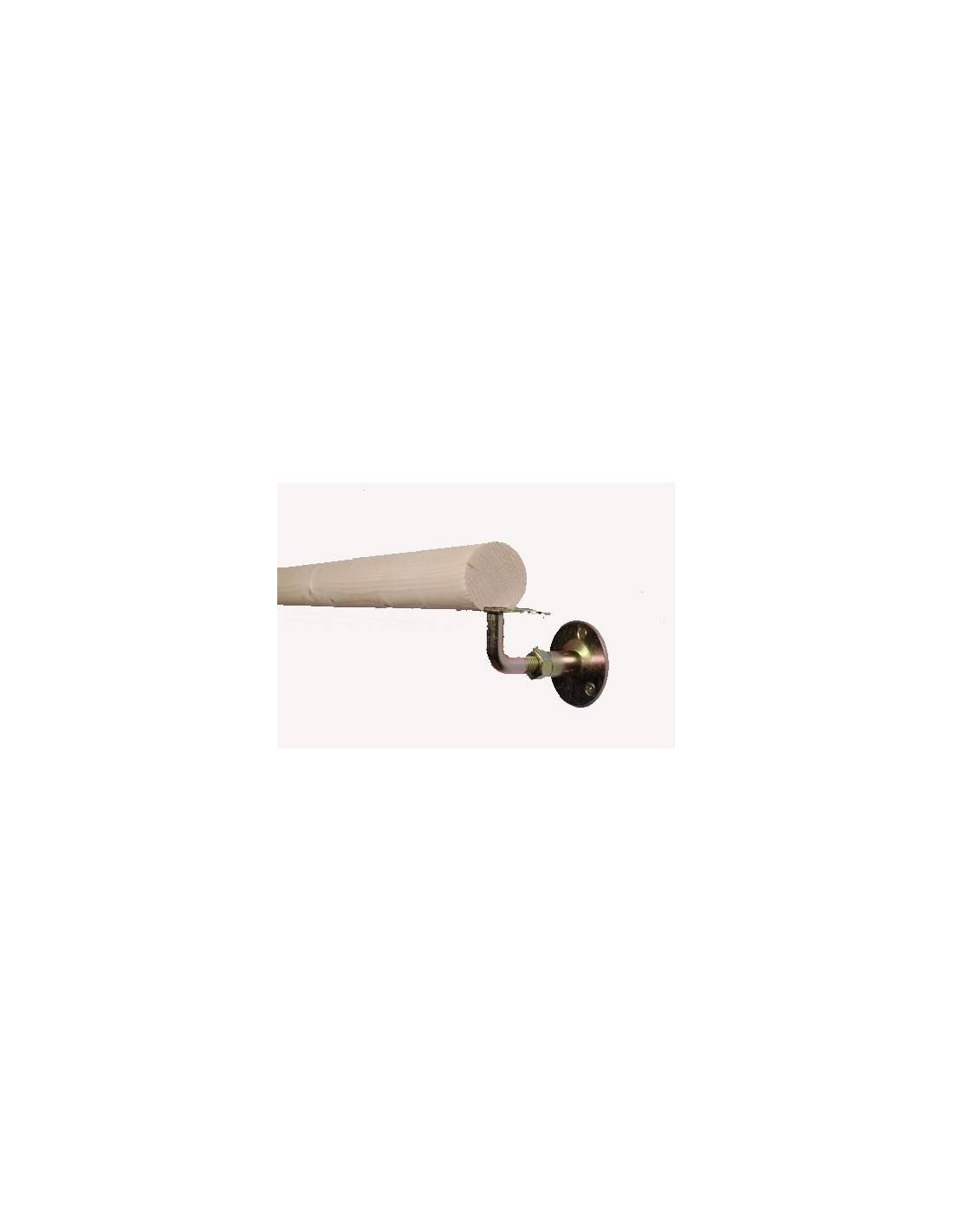 Main Courante Sapin Ronde ø50 Mm Avec Supports L 200 Cm-3