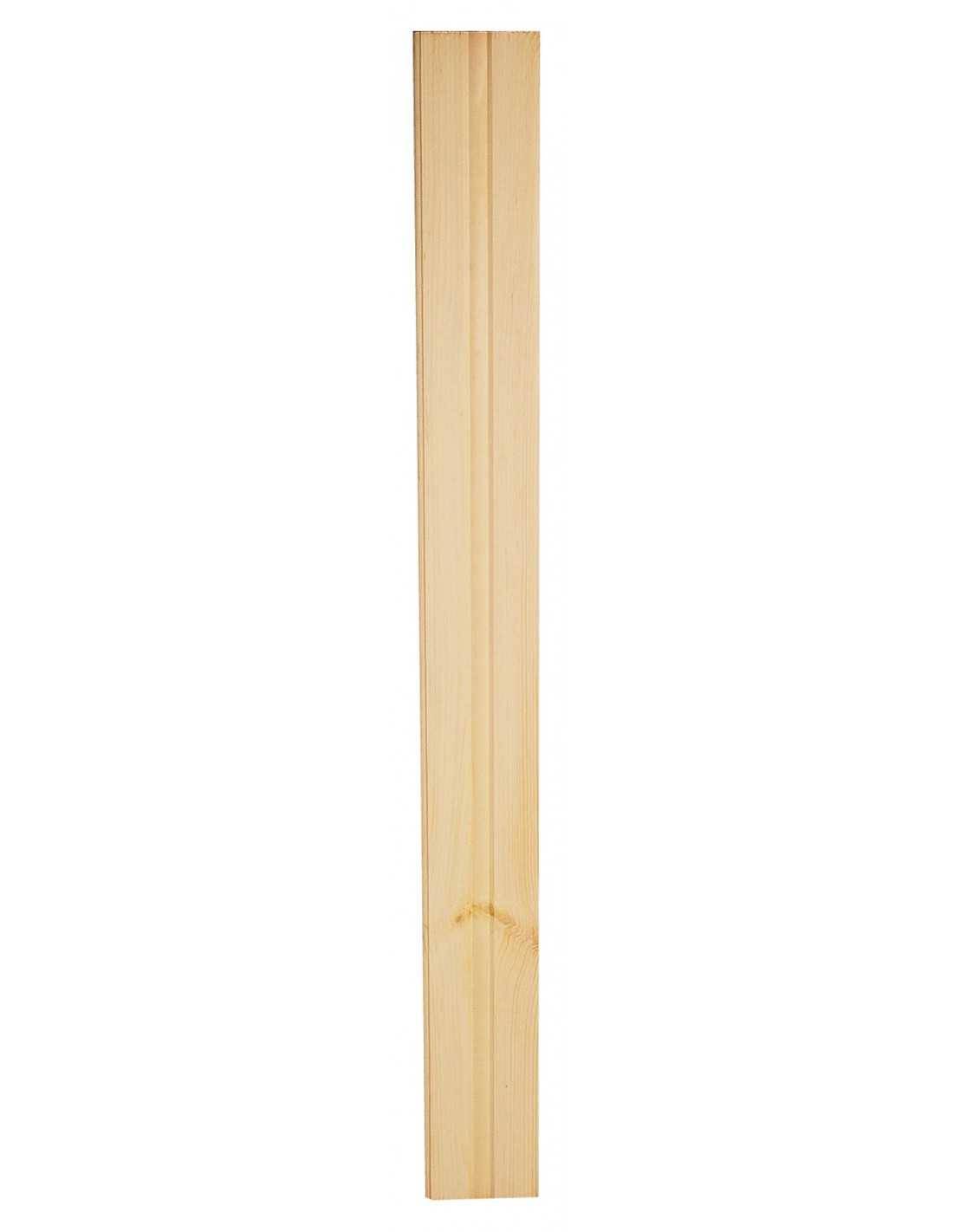 Lame Droite Balustrade Bois Massif 95 Cm - 4 Essences Pin L 95 Cm-0