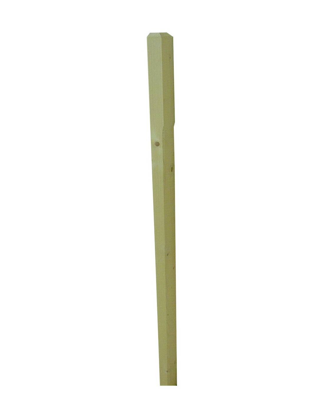 Demi Poteau Droit En Bois Massif Pour Balustrades Hêtre L 1207 Cm-0
