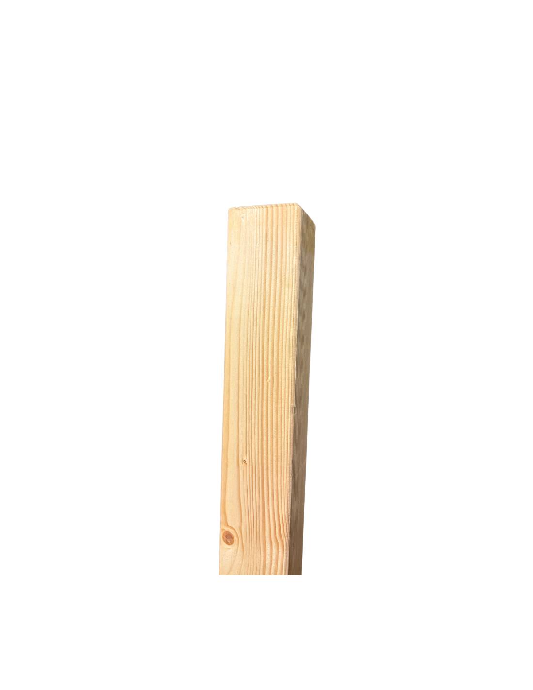 Poteau Droit Balustrade 120 Cm Bois Massif - 4 Essences Sapin L 1207 Cm-0