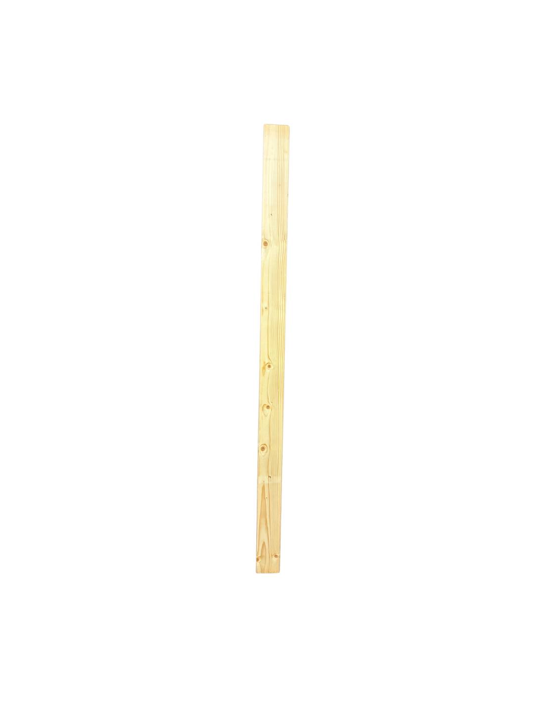 Poteau Droit Balustrade 120 Cm Bois Massif - 4 Essences Sapin L 1207 Cm-1