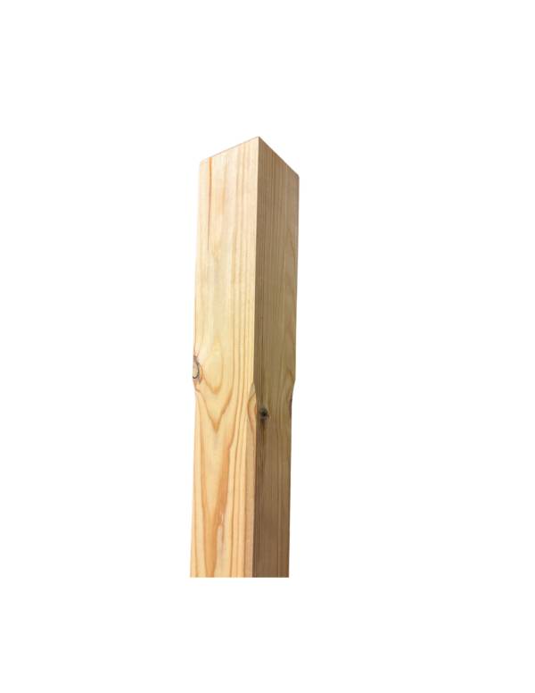 Poteau Droit Balustrade 120 Cm Bois Massif - 4 Essences Pin L 1207 Cm