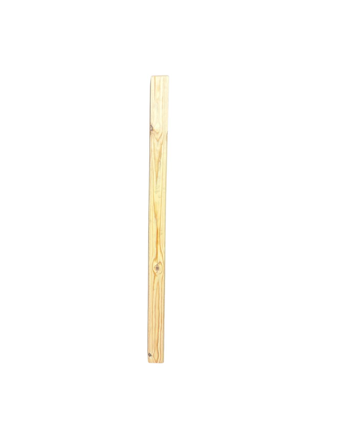 Poteau Droit Balustrade 120 Cm Bois Massif - 4 Essences Pin L 1207 Cm-1