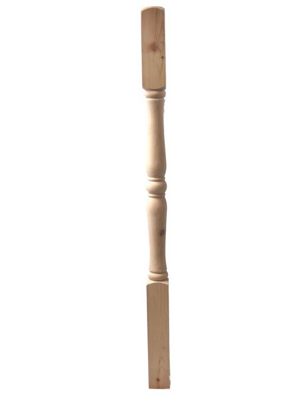 Poteau Tourné En Bois Massif Pour Balustrade Pin L 1207 Cm