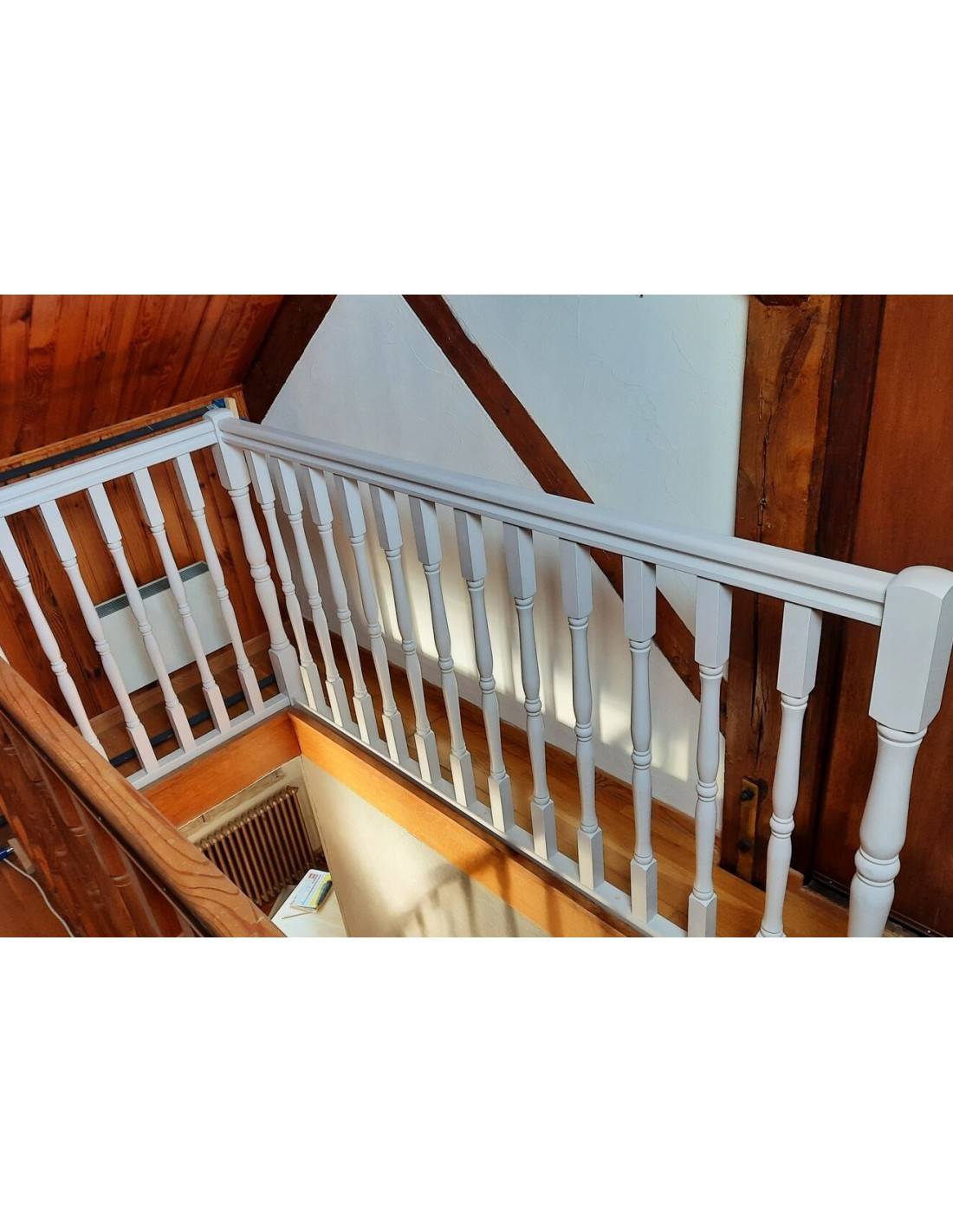 Poteau Tourné En Bois Massif Pour Balustrade Pin L 1207 Cm-1