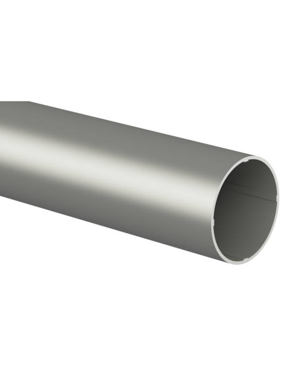 Main Courante Aluminium Inox Brillant Diam. 50 Mm L Gris 195 Cm