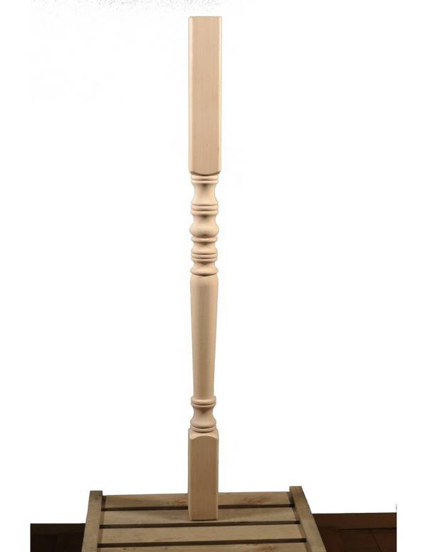 Poteau Tourné En Bois Massif Pour Balustrade   Hêtre L      1207 Cm