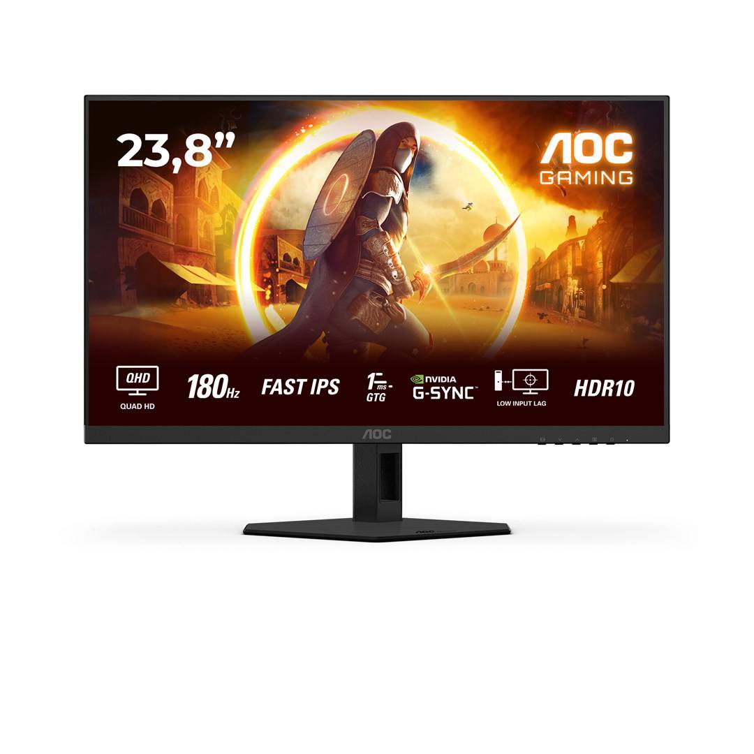 AOC G4 Q24G4RE, 60,5 cm (23.8"), 2560 x 1440 pixels, Quad HD, LED, 1 ms, Noir, Rouge-0
