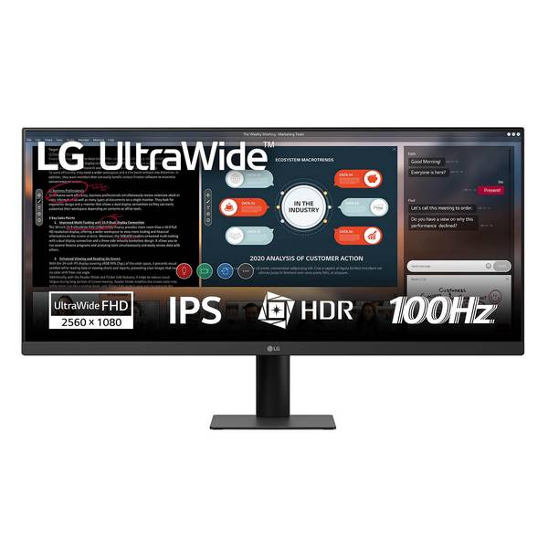 LG 29U511A-B, 73,7 cm (29"), 2560 x 1080 pixels, WFHD, LCD, 5 ms, Noir