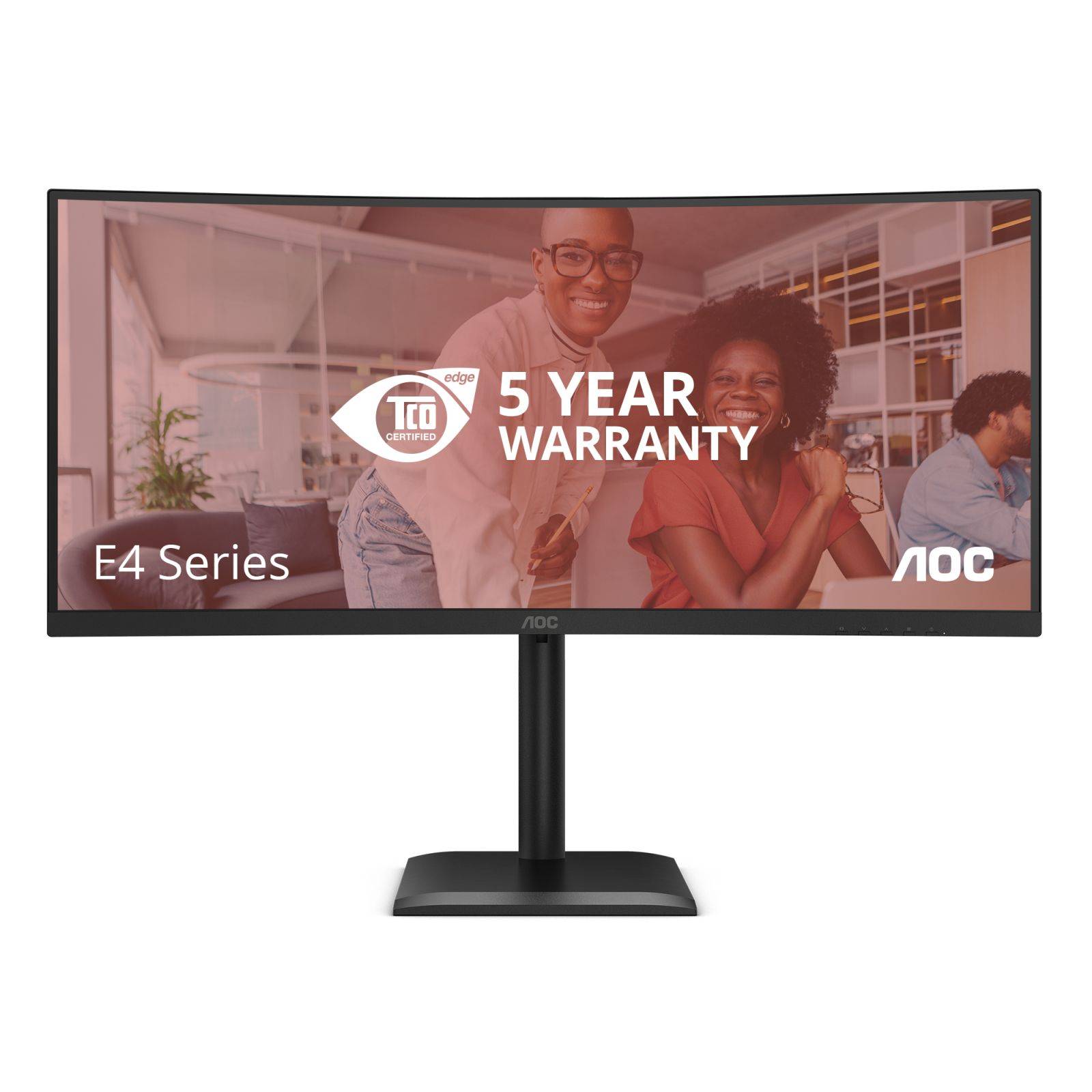 AOC CU34E4CV - Écran incurvé - 34i - 3440 x 1440 UWQHD 120 Hz - VA - 3500:1 - HDR10 - 4 ms - 2xHDMI DP USB-C -HP- GAR 5-1