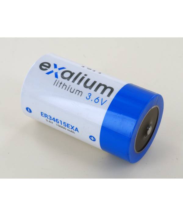 Pile lithium 3,6V 19Ah D EXALIUM ER34615EXA-1