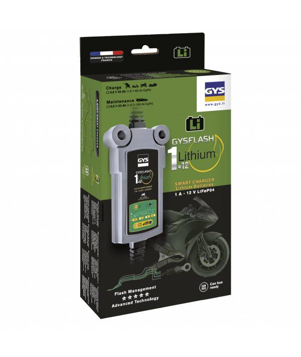 Chargeur batterie LiFePO4 12V 1A de 0.5 à 20Ah GYSFLASH 1.12 Lithium-1