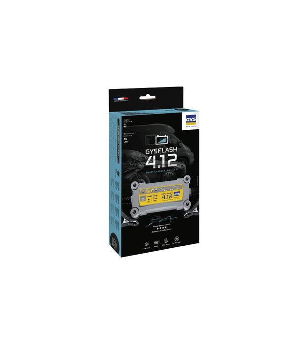 Chargeur batterie Plomb 12V 0.8/4A de 1.2 à 90Ah GYSFLASH 4.12-3