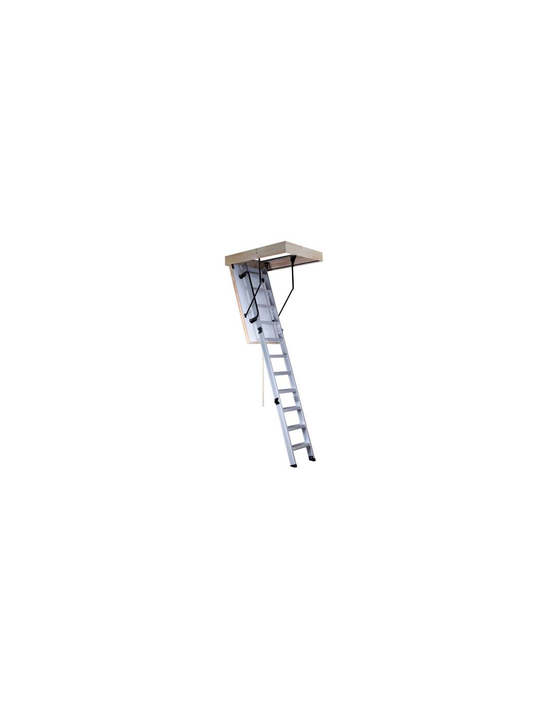 Escalier Escamotable Cabal 46 Mm – Aluminium Et Trappe Isolée Caisson 110 X 70 Cm-0