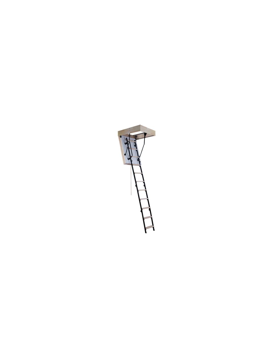 Escalier Escamotable Faible Encombrement Isolé 86 Mm Caisson 100 X 50 Cm-0