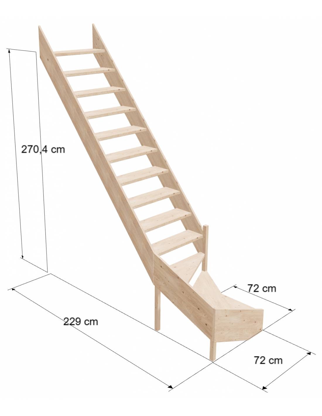 Escalier de meunier AZET Sapin-1