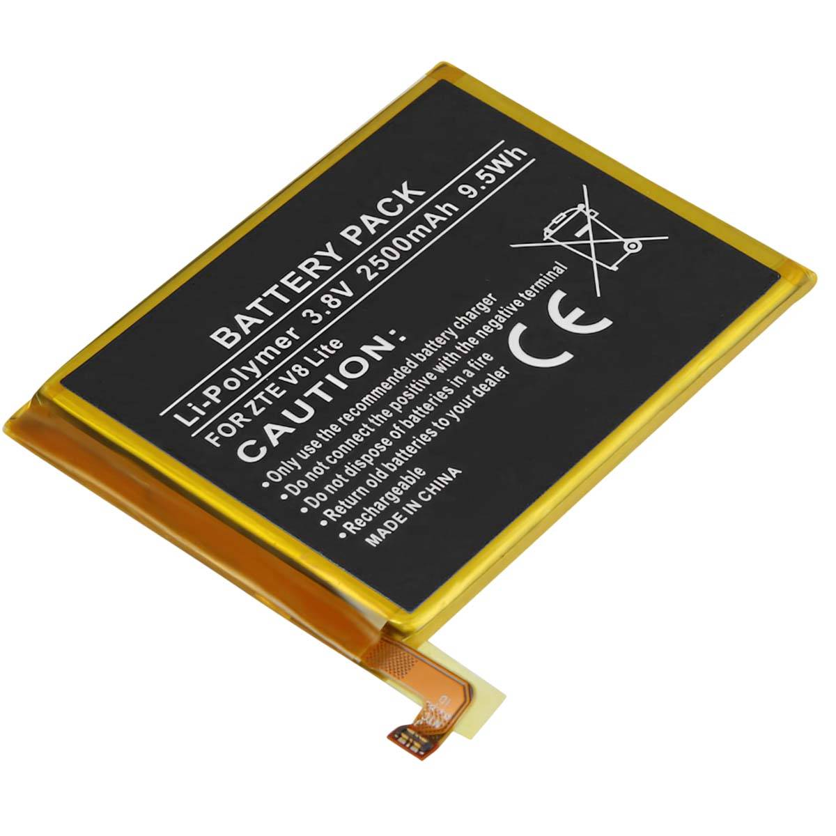Batterie Li-Polymer 3,8V pour ZTE V8 Lite 2500mAh 9,5Wh-0