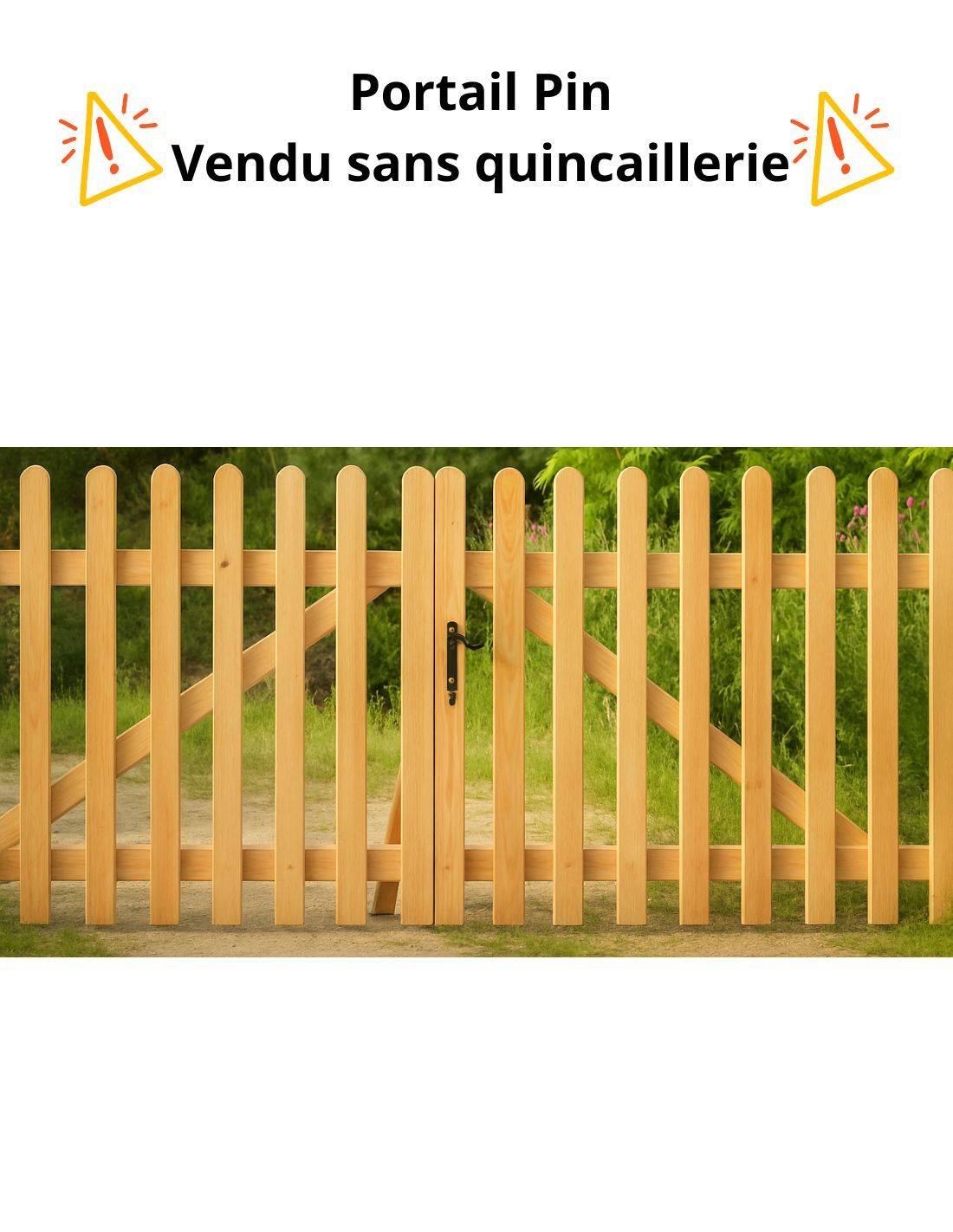 Portail 2 Vantaux En Kit Douglas 3m50-2