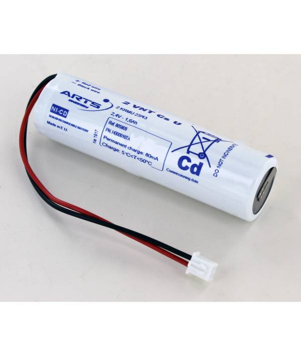 Batterie 2.4V 1.6Ah NiCd 805809 pour BAES URA 117319-1