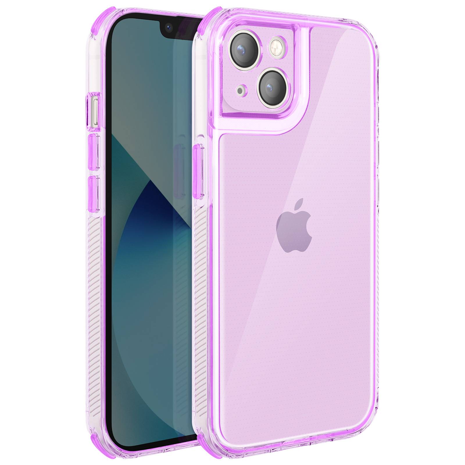 Coque pour iPhone 13 Renforcée Conception Bi-Matière Texturé Antidérapants-1