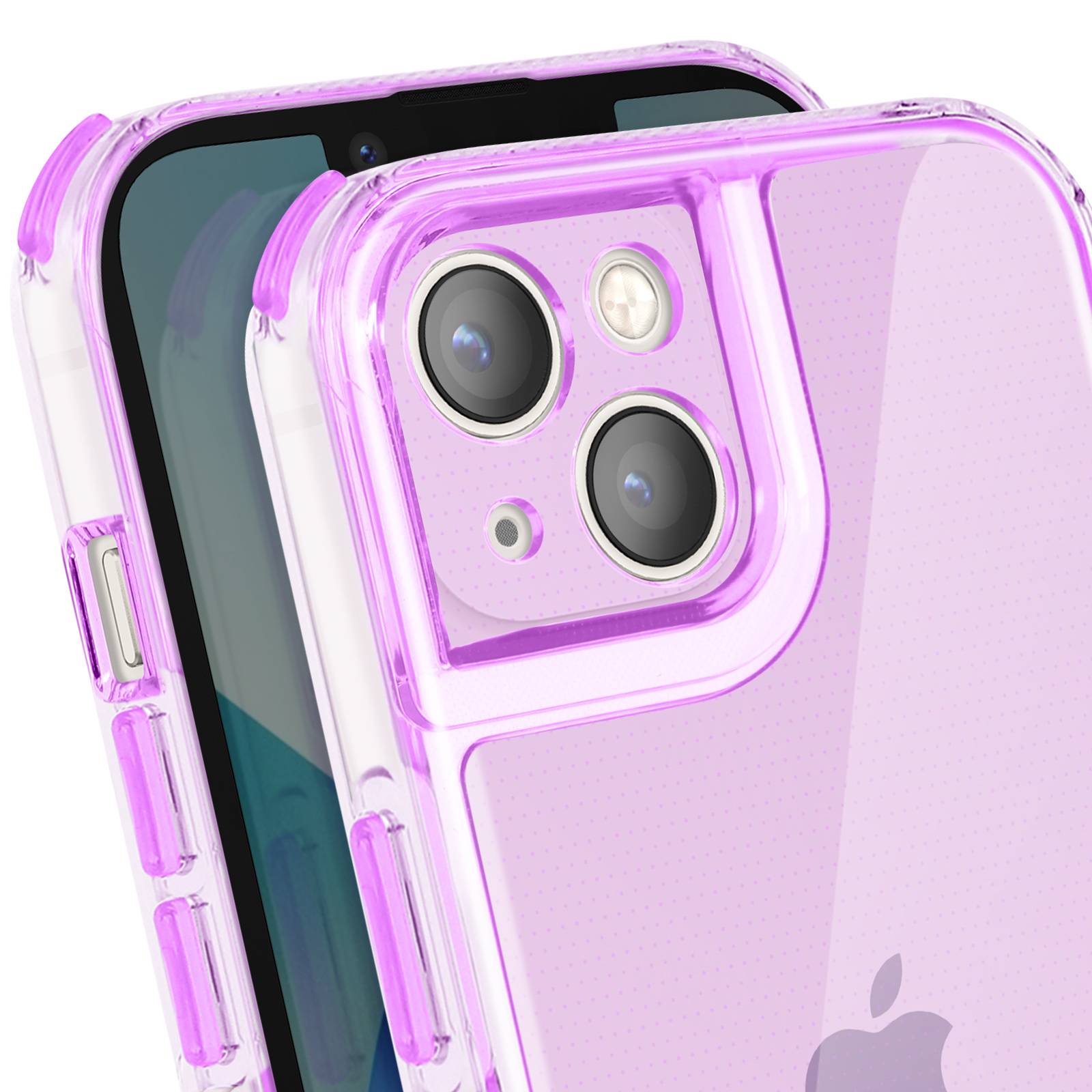 Coque pour iPhone 13 Renforcée Conception Bi-Matière Texturé Antidérapants-3