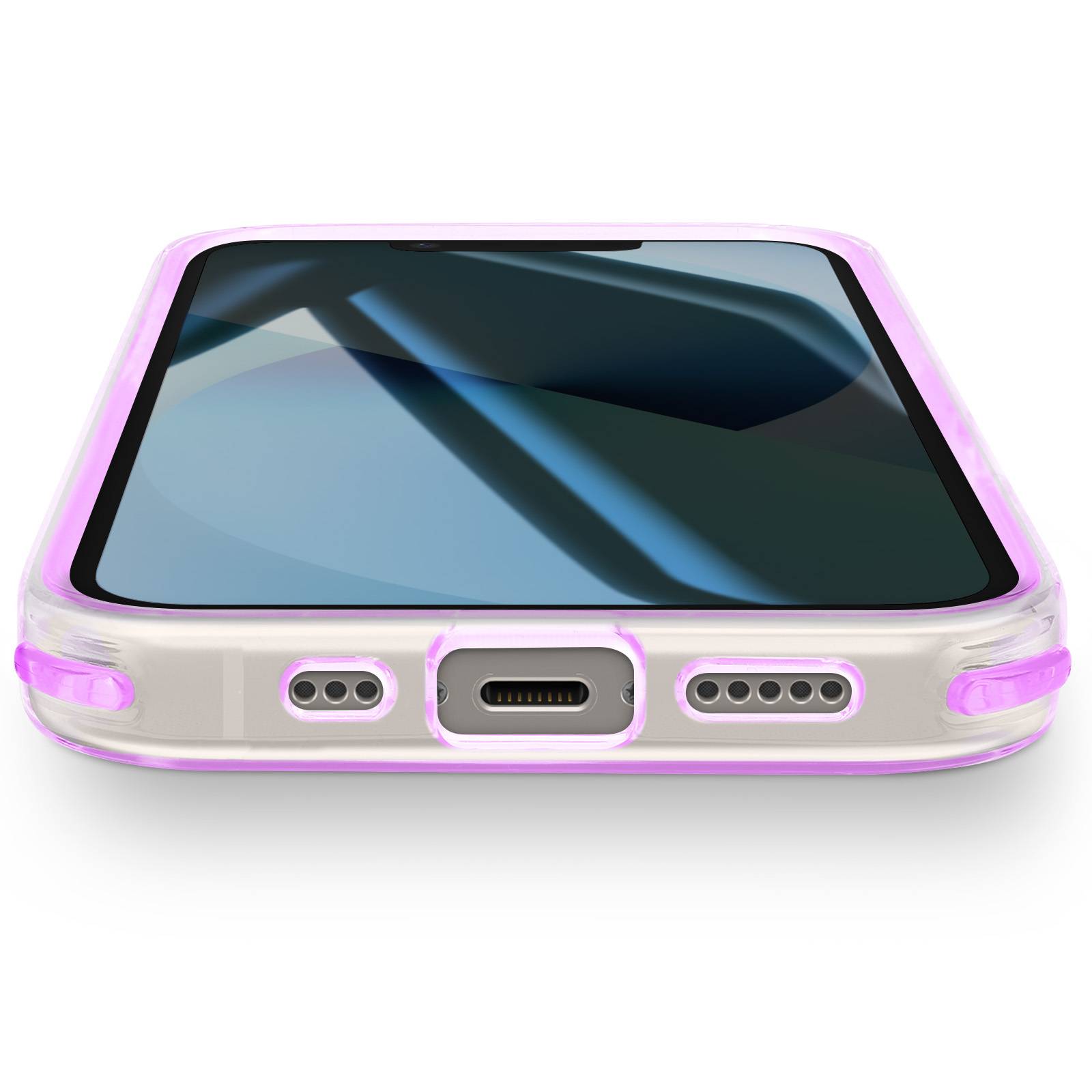 Coque pour iPhone 13 Renforcée Conception Bi-Matière Texturé Antidérapants-4