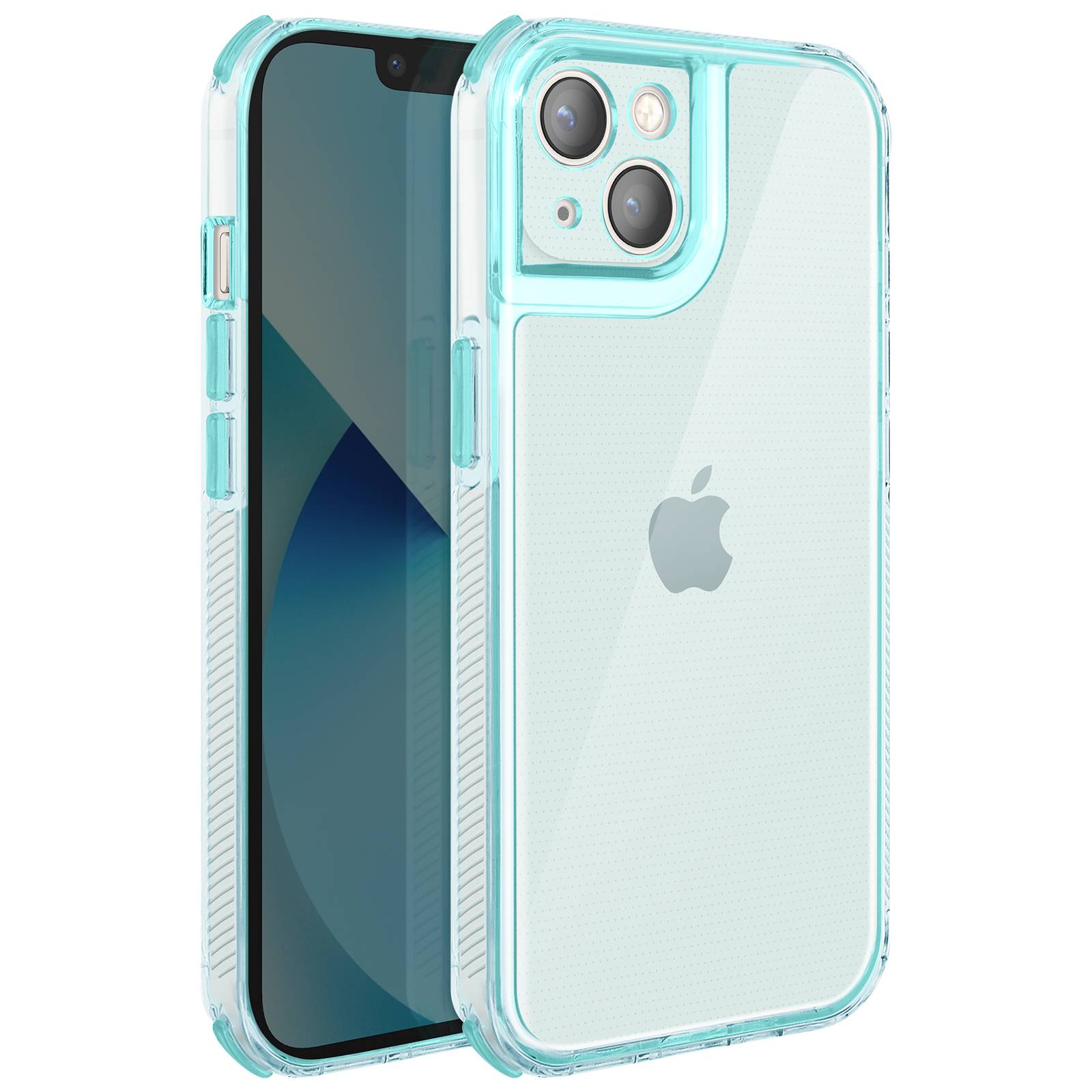 Coque pour iPhone 13 Renforcée Conception Bi-Matière Texturé Antidérapants-1