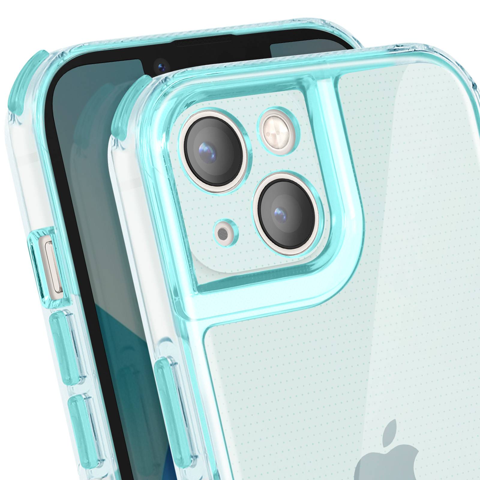 Coque pour iPhone 13 Renforcée Conception Bi-Matière Texturé Antidérapants-3