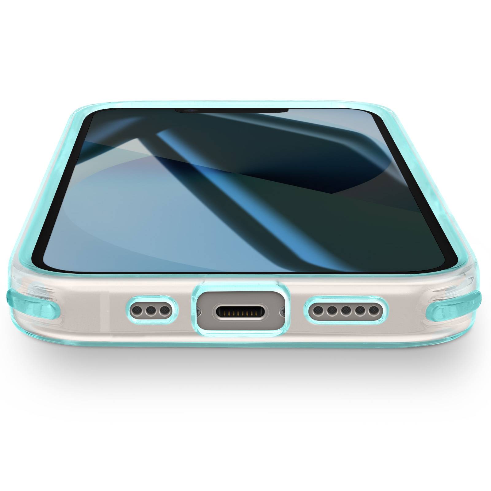 Coque pour iPhone 13 Renforcée Conception Bi-Matière Texturé Antidérapants-4