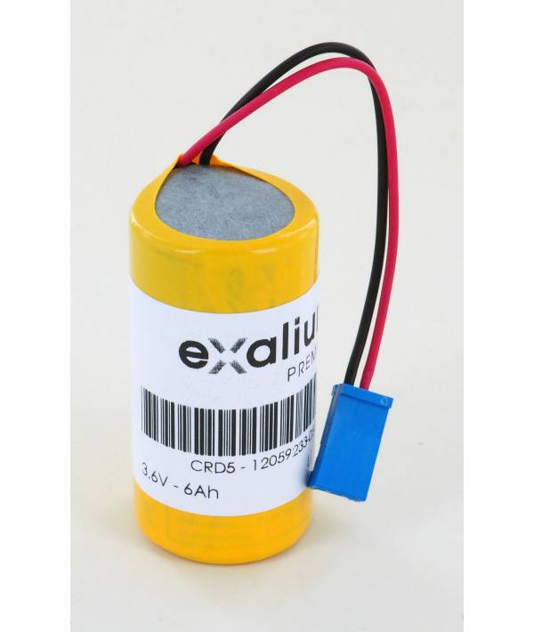 Pile 3.6V 6Ah Lithium pour Alarme N1 TYCO CSR 9000, CRD5-0