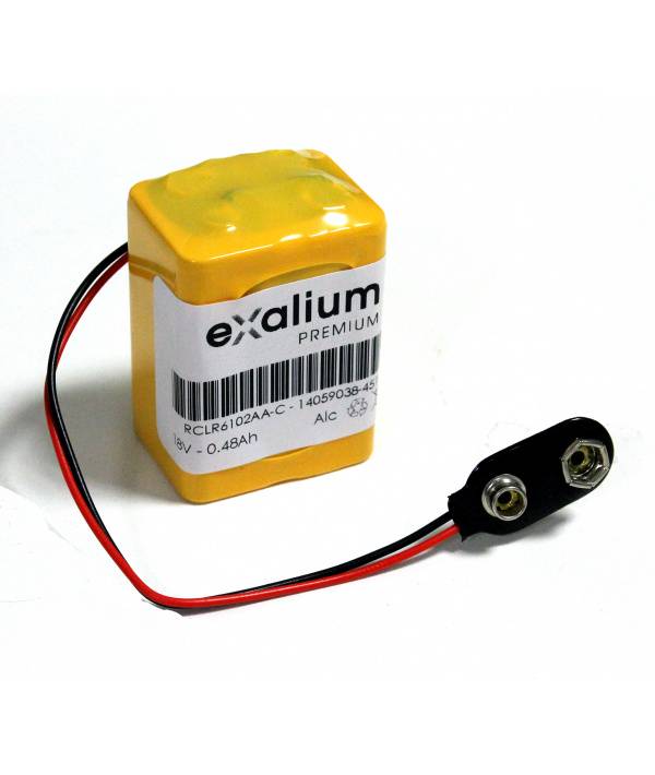 Pile 18V Alcaline 2x LR61 pour Alarme connecteur pression-0