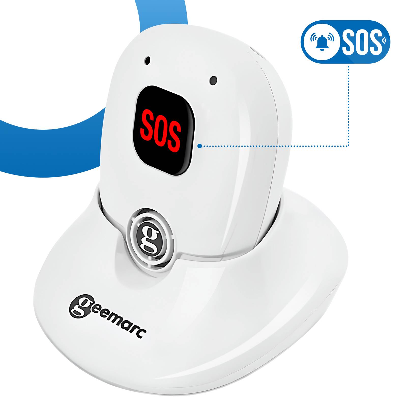Pendentif d'Urgence SOS Additionnel avec Fonction Mains Libres-3
