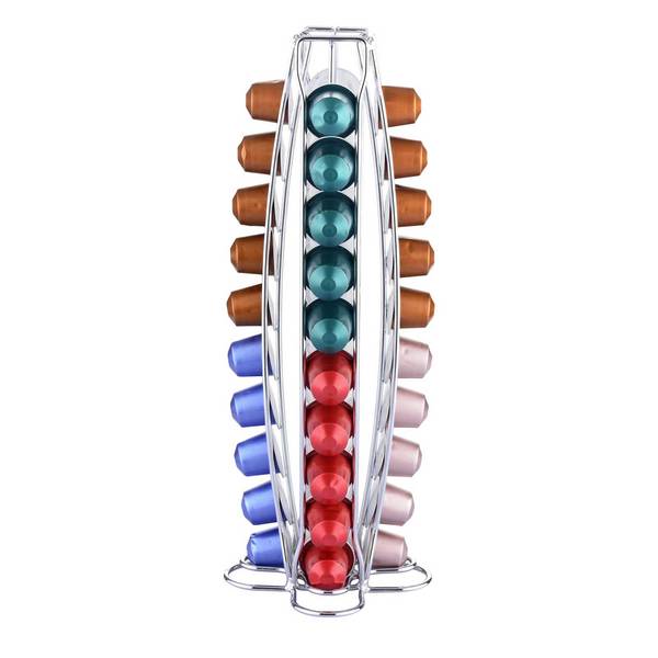 Distributeur pour 40 Capsules Nespresso Tour Élancé en Métal