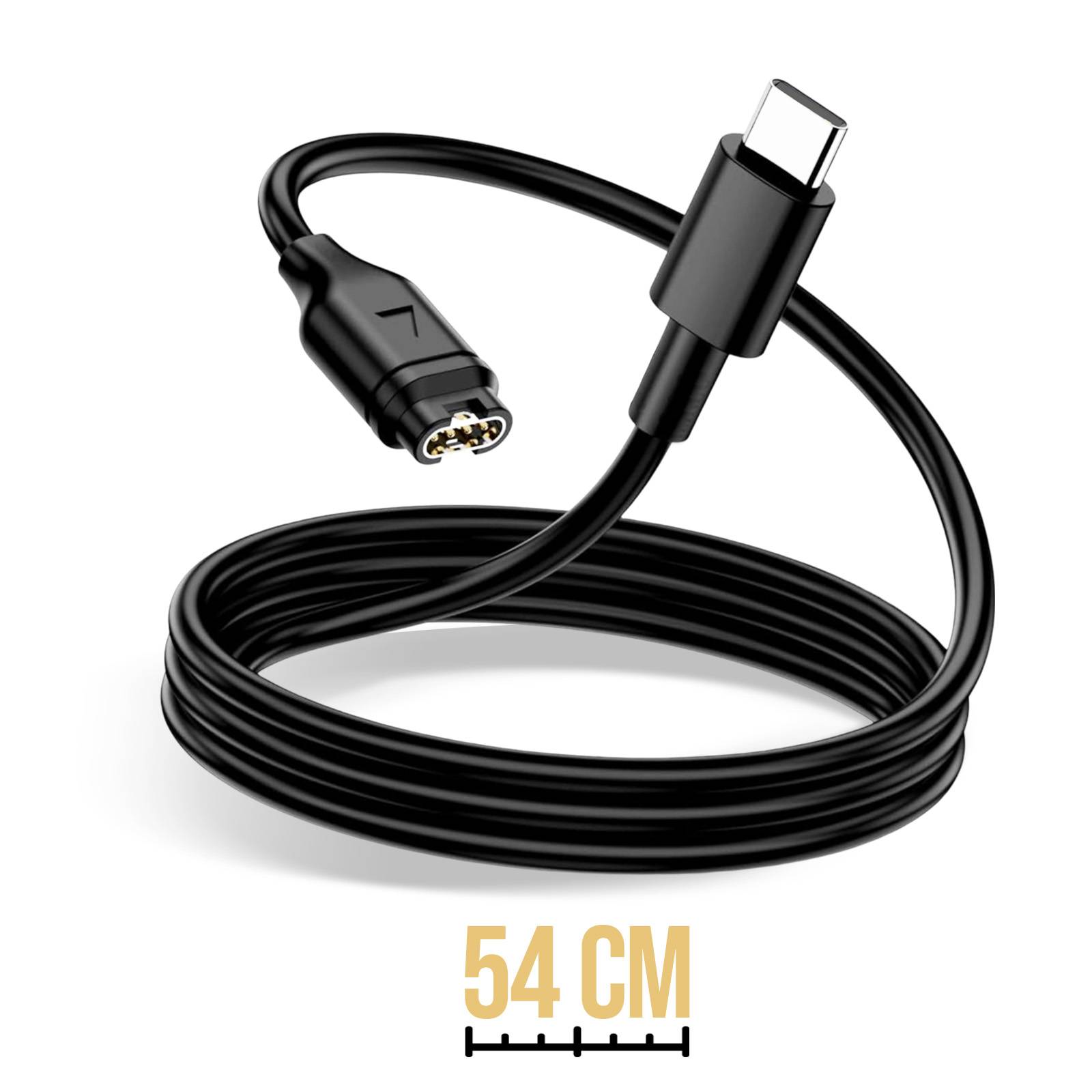 Câble de Charge USB-C vers Garmin Fenix ​​5 / 6 / 7 Longueur 54cm-3