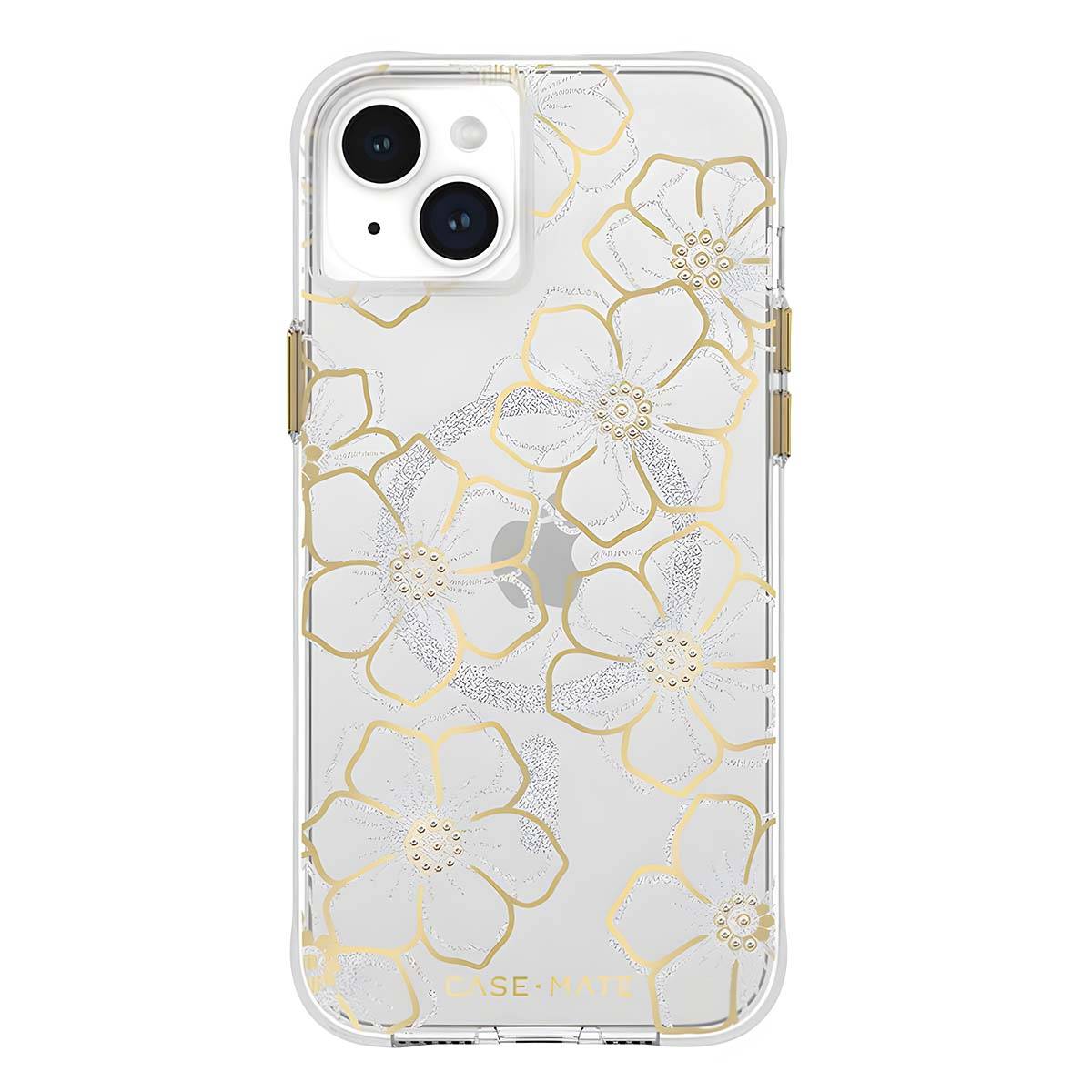 Coque Compatible MagSafe pour iPhone 15 Plus avec Design Floral Gems-1