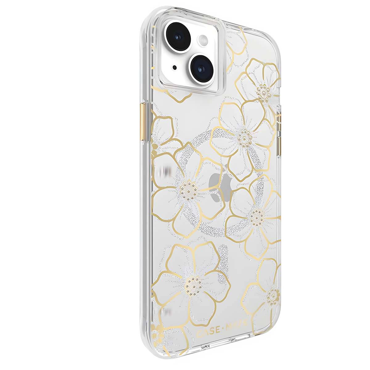 Coque Compatible MagSafe pour iPhone 15 Plus avec Design Floral Gems-4